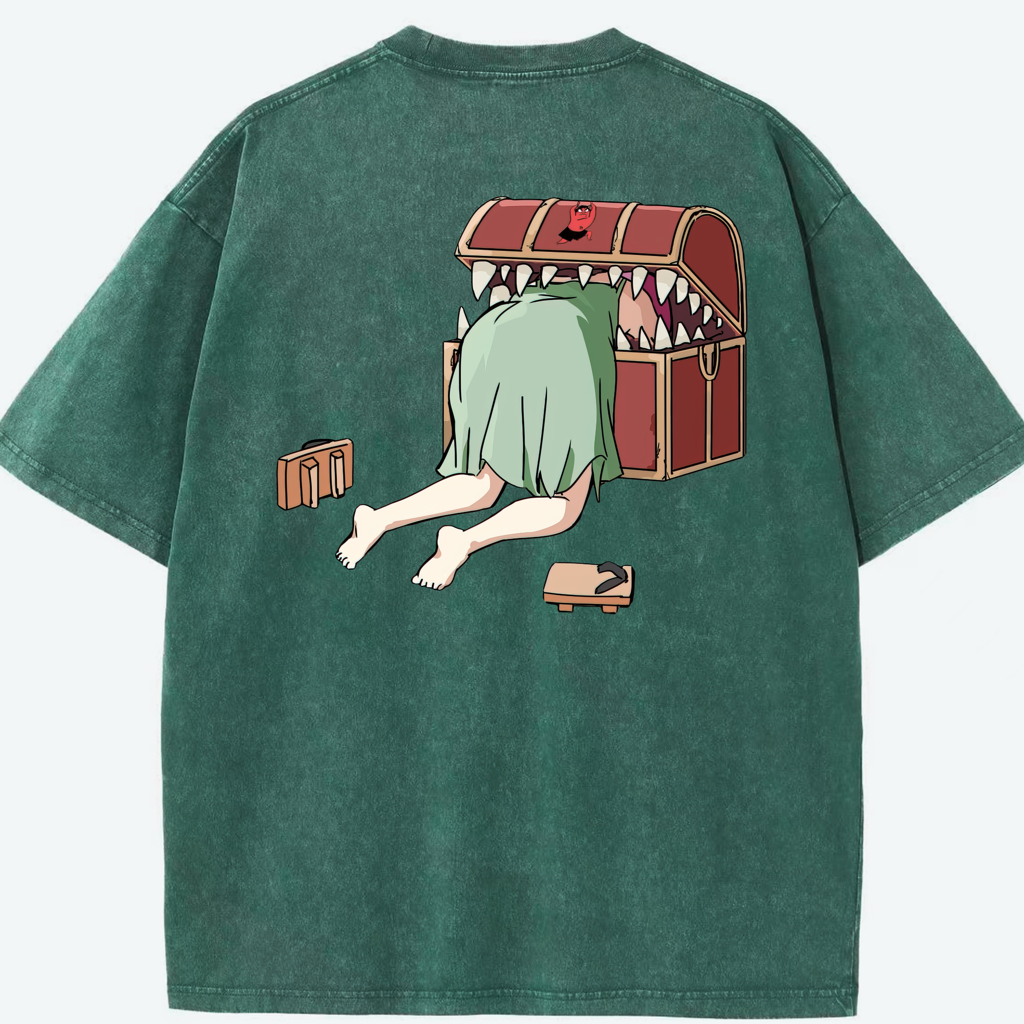 （画像用） 葬送のフリーレン Frieren 綿100% ヴィンテージ風 半袖Tシャツ（背面プリント）
